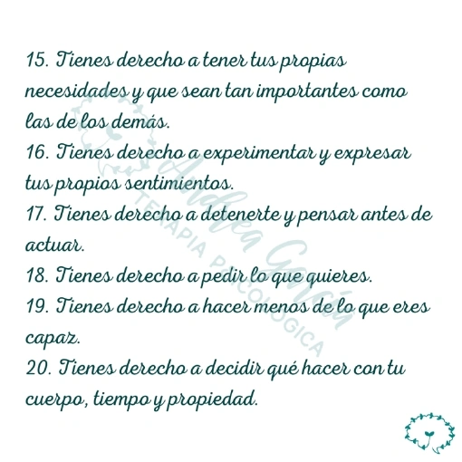 Los derechos asertivos 4